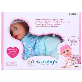 Реалистичная милая кукла-младенец, электрическая умная смеющаяся ползающая кукла, симуляция детской игрушки(Гарон 10 дюймов S )