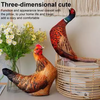 Реалистичная плюшевая игрушка голубь, мягкая подушка-животное, реалистичная игрушка утка, гусь, курица, приятные подарки для детей, домашний декор, акценты A