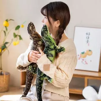 Реалистичная плюшевая игрушка ящерица 29 Мягкая игрушка ящерица имитация хамелеона коричневый