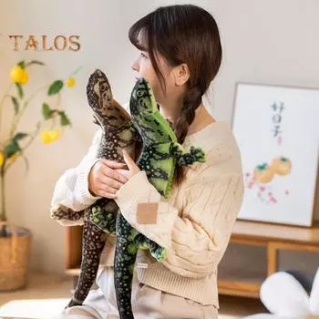 Реалистичная плюшевая игрушка ящерица 29 Мягкая игрушка ящерица имитация хамелеона плюшевый подарок для детей коричневый