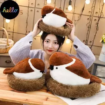 Реалистичная плюшевая модель Talos в виде гнезда воробья и птицы на диване-кровати S Bird Nests