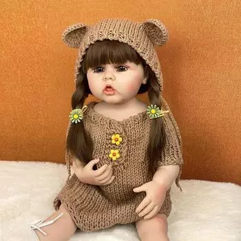 Реалистичная силиконовая кукла Reborn для девочек, 55 см, 22 дюйма, подарки на день рождения для новорожденных девочек, малышей Bebe 55cm