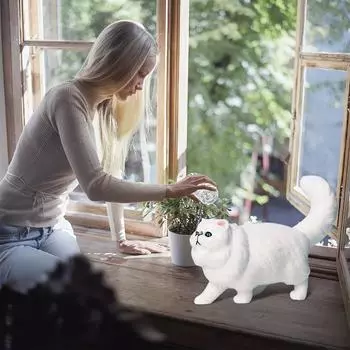 Реалистичная статуя кошки, обучающая кукла-кошка, набор игрушек, подходящая для подарков другу белый