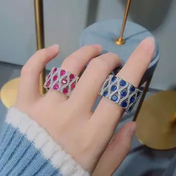 Реалистичное сапфировое кольцо 6