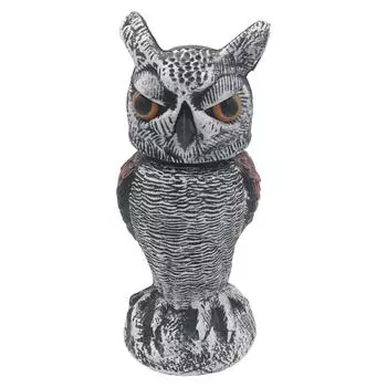 Реалистичное украшение в виде совы для отпугивания садовых насекомых и отпугивания мышей, вращающееся на 360 ° украшение для головы