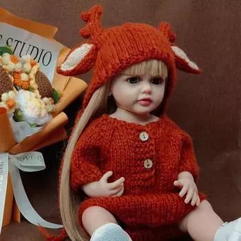 Реалистичные куклы Reborn, полностью силиконовые, виниловые, 55 см, кукла для новорожденных девочек, игрушка-принцесса для малышей, подарок