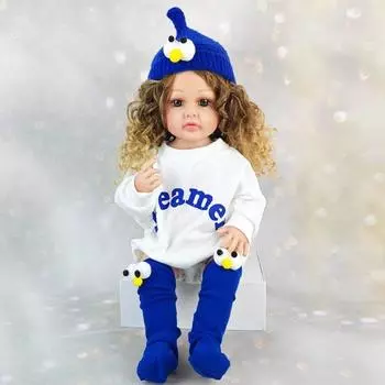 Реалистичные куклы Reborn, реалистичные полностью силиконовые детские виниловые куклы Bebe 50 см, кукла для новорожденных девочек, игрушка для малышей, подарок на день рождения Full set (doll+clothes)