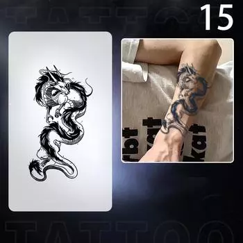 Реалистичные наклейки с поддельными татуировками в виде дракона для мужчин, мальчиков, детей, временные татуировки в виде дракона в формате 3D, стираемые татуировки