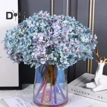 Реалистичный цветок гортензии DIY Colorfast Элегантный искусственный цветок гортензии Свадебные сувениры розы красного