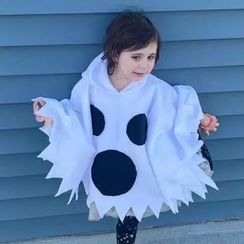 Реалистичный костюм на Хэллоуин, реквизит для косплея, плащ-призрак с капюшоном и тыквой, собственность для выступлений белый