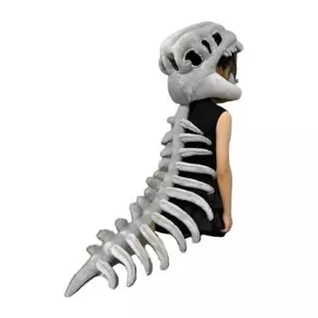 Реалистичный костюм скелета динозавра для взрослых, головной убор в виде черепа динозавра и крепление для позвоночника, 3D костюм для косплея на Хэллоуин
