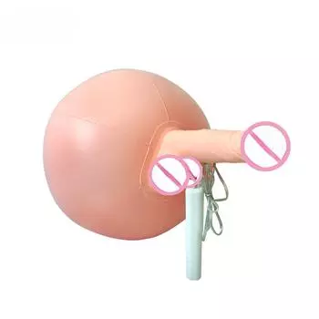 Реалистичный надувной силиконовый дилдо-шар | Перезаряжаемый насос для йоги и интимных занятий | Неброский женский оздоровительный набор