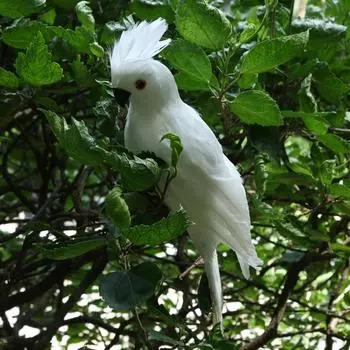 Реалистичный попугай ара с искусственным пером, птица, животное, орнамент, игрушка, белый цвет розы красного