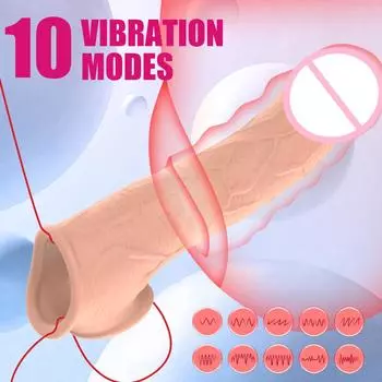 Реалистичный вибратор-дилдо Анальный дилдо с 10 режимами вибрации Пульт управления Пенис Выдвижной вибратор Женские секс-игрушки