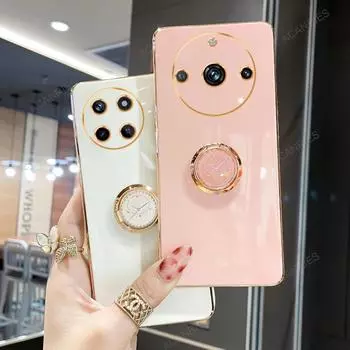 Realme11 4g роскошный модный чехол-держатель с кольцом-бампером для Oppo Realme 11 Pro Plus 11pro 5g 2023 подставка силиконовая задняя крышка Realme 11 4g