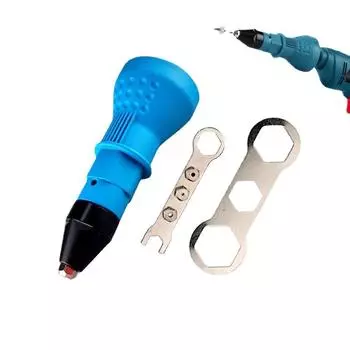 Realmote Электрическая заклепка Пистолет Адаптер Клепальный инструмент Аккумуляторная дрель Вставка Гайка для слепых чёрный