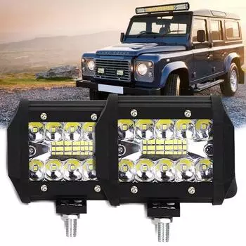 REALZION 60 Вт 4 дюйма 20 светодиодов водонепроницаемые автомобильные фары прожектор точечный противотуманный фонарь с диафрагмой вспышка для работы вождения по бездорожью 1 PCS