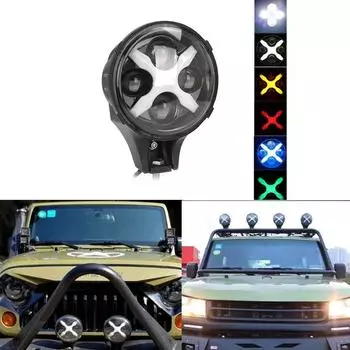 REALZION 60 Вт Автомобильный 6 дюймов 12/24 В светодиодный вспомогательный противотуманный фонарь дальнего света для 4x4 ATV SUV аксессуары для внедорожников Red красный