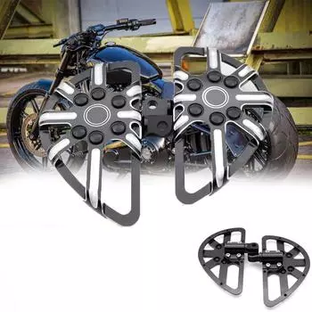 REALZION алюминиевые подножки для мотоцикла, подставка для ног, подножка для Harley Sportster XL883 XL1200 Touring Road King Dyna Fat Bob FXDB WHITE белый