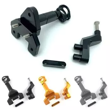 REALZION CNC мотоциклетный рулевой стабилизатор, стабилизирующий кронштейн, опорный комплект для крепления для YAMAHA YZF R3 R25 YZFR3 YZFR25 2014-2017 black чёрный