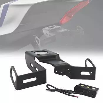 REALZION кронштейн держателя номерного знака мотоцикла со светодиодной подсветкой хвостовое крыло для Yamaha YZF R6 YZF-R6 YZFR6 2006-2016 black чёрный