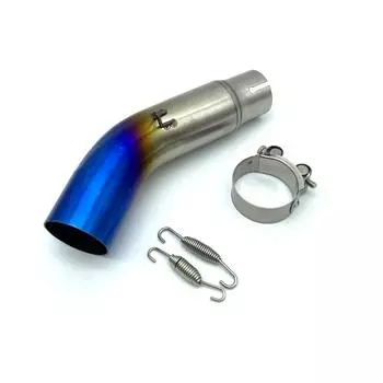 REALZION мотоциклетная система без шнуровки, средняя часть выхлопной трубы для Suzuki GSR750 GSR 750 2011-2018 2017 2016 серебряный