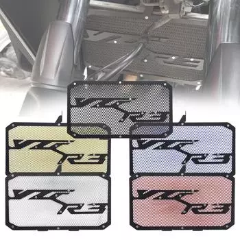 REALZION мотоциклетный резервуар для охлаждающей жидкости, защита, решетка радиатора, крышка, защита для YAMAHA YZF R3 YZF-R3 YZFR3 black чёрный