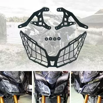REALZION Нержавеющая сталь мотоциклетная решетка передней фары защитный чехол для YAMAHA FZ-09 MT-09 FJ-09 FZ09 MT09 Tracer black чёрный