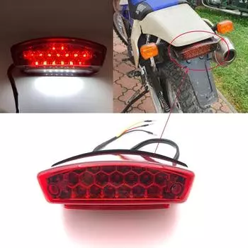REALZION светодиодный универсальный мотоциклетный стоп-сигнал, задний фонарь, лампа номерного знака, задний индикатор остановки для Yamaha Kawasaki Harley KTM BMW Red красный