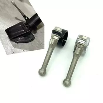 REALZION универсальная боковая стойка диаметром 2 см, опора для ног, ступенька, ступенька, педаль, боковая стойка, подходит для KYMCO SYM Yamaha Honda Silver серебряный