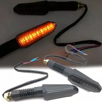REALZION Универсальный 10 мм мотоциклетный светодиодный указатель поворота, мигалка, стоп-сигналы для Yamaha Kawasaki BMW KTM Suzuki black чёрный