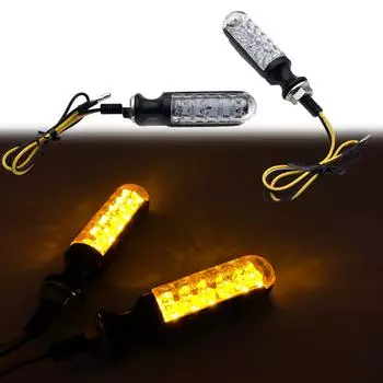 REALZION Универсальный 8 мм аксессуары для мотоциклов, светодиодные индикаторы указателя поворота, мигалка для Honda Yamaha BMW Kawasaki black чёрный