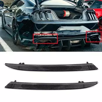Rear bumper reflector for Mustang 18-22 blackened left+right