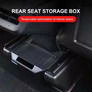 Rear Seat Storage Box ForTesla Model3/y Center Console Case Backseat Vent Can Tray Storage Trash Under Garbage Bins Air Bag Y5C9