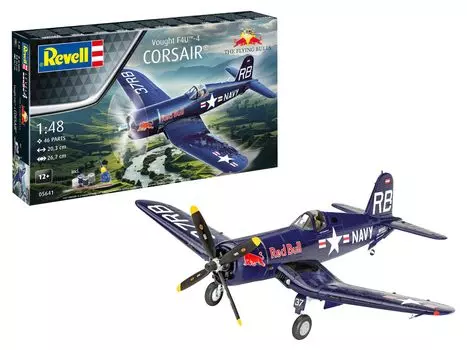 Rebel Gift Set 05641 Corsair Flying Bulls 25th Anniversary Scale Unassembled Plastic Model Kit with Accessories F4U-4 148