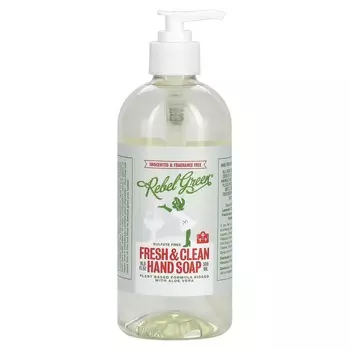 Rebel Green, Fresh & Clean Hand Soap, Unscented, 16.9 fl oz (500 ml)