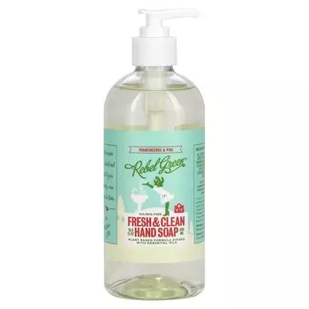 Rebel Green, мыло для рук Fresh & Clean, ладан и сосна, 16,9 унций (500 мл)