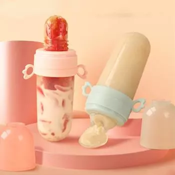 Ребенок ест фрукты, пищевая добавка, сумка для укуса, фруктовая и овощная музыкальная подача, рисовая паста, ложка, силиконовая соска, инструмент, артефакт для укуса ребенка 1pc зелёный