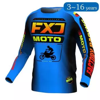 ребенок Мотокросс Джерси гоночный Внедорожник Велосипед MX Эндуро МОТО Мотоцикл мальчик девочка 5 6 7 8 9 10 11 12 13 14 15 16 XXL-Jersey-kid