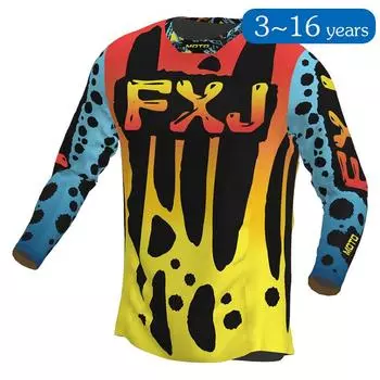ребенок Мотокросс Джерси гоночный Внедорожник Велосипед MX Эндуро МОТО Мотоцикл мальчик девочка 5 6 7 8 9 10 11 12 13 14 15 16 L-Jersey-kid