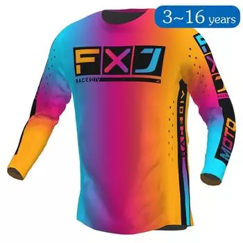 ребенок Мотокросс Джерси гоночный Внедорожник Велосипед MX Эндуро МОТО Мотоцикл мальчик девочка 5 6 7 8 9 10 11 12 13 14 15 16 L-Jersey-kid