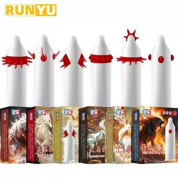 Ребристые презервативы для мужчин, точечный шип, вагинальная стимуляция точки G, задержка члена, рукав для пениса, секс-игрушки для взрослых, секс-инструменты для пар 18+ 160*52mm