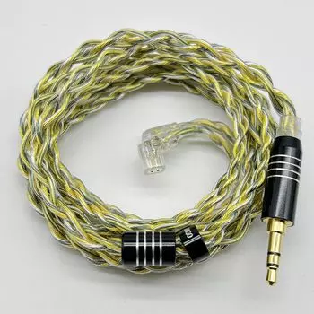 Recable позолоченный посеребренный медный смешанный кабель QDC 4-жильный кабель для наушников, сменный кабель [BIGMANGO-Ren] QDC3.5 мм и 3.5 мм (QDC3.5мм)