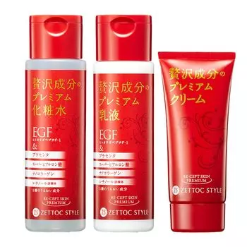 Recept Skin Premium EGF Placenta Super Hyaluronic Acid Nano Collagen Retinol Petit Price разработанный эмульсионный крем [Официальный] Внутреннее производство (набор лосьонов)