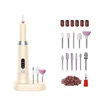 Rechargeable Electric Nail Polisher Included Drill Bits Low Noise Manicure Machine Dead Skin Removal Sanding File Pen Nail Salon