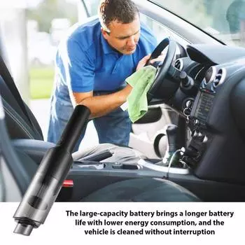 Rechargeable Handheld Vacuum Noise Reduction Design Handheld Vacuum Long Battery Life Cordless Vacuum Cleaner For Car Home Pet белый