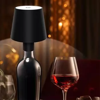 Rechargeable LED Table Lamp Touch Sensor Desk Lights Cordless 3 Colors Adjustable For Living Room Bedroom Bar Dinner Lighting чёрный