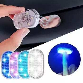 Rechargeable Magnetic Touch Light Hand Car Roof Magnets Ceiling Lamp Indoor Car Night Reading Lights Colorful Car Interior lamp светло-розовый