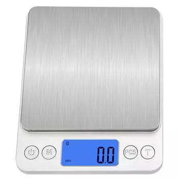 Rechargeable Stainless Steel Kitchen Scales,10kg Greater Food Balance,counting,Easy Tare,High Utility Rate,HD Backlit Screen 10kg-1g