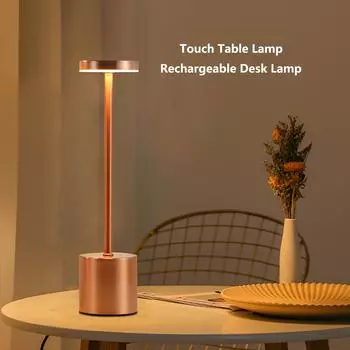 Rechargeable Wireless LED Table Lamp Lamps for Room Decor Mood Light Living Room Lights Dining Table Camping Long Stand Lighting чёрный